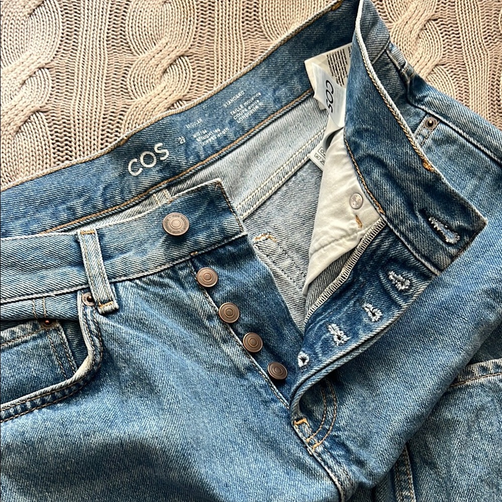 COS Men's Denim Blue Straight Jeans - Picture 2 of 8